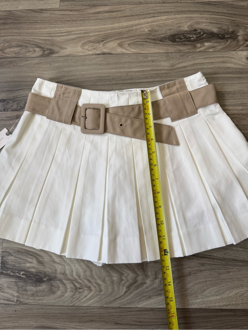 NWT Maeve Detail Pleated Tennis Mini Skirt in White Size 2 - Picture 3 of 10